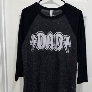 Bella Canvas Black ⚡️DAD⚡️ Raglan Tee